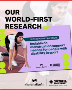 Insights on menstruation support needed for people with disability in sport
