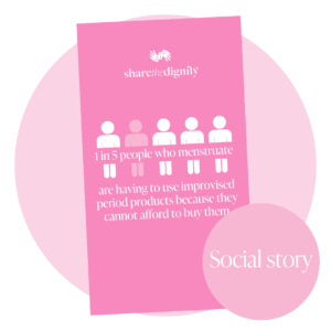 DVM HYOF Social Story 1 in 5 white & pink